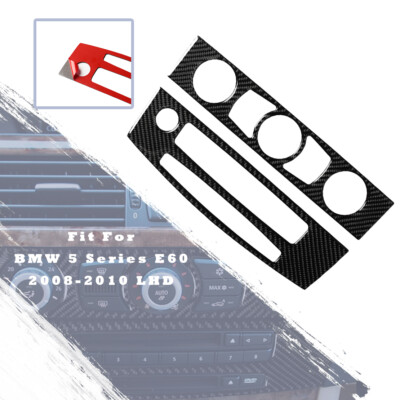 Für BMW 5 Serie E60 2004-2007 Kohlenstoff Faser Innenraum CD Kontrolle Panel