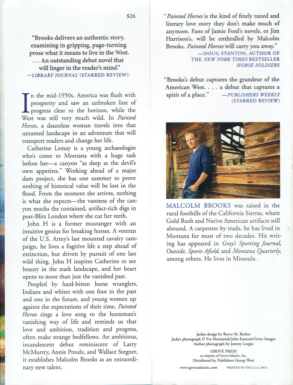 Painted Horses Brooks Very Good Signed First Edition