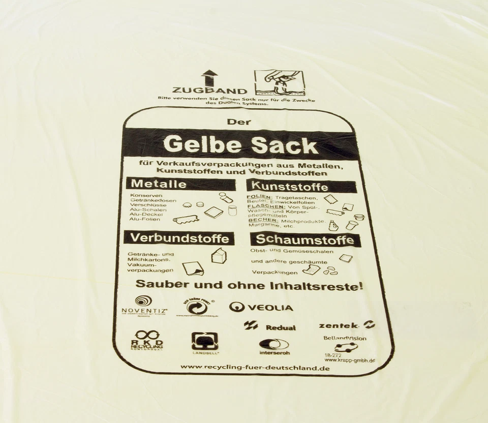 10-100 Rollen Gelbe Säcke Gelber Sack Abfallsäcke Müllbeutel Mülltüten 90L - Bild 2 von 3