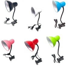 Lampada da scrivania braccio flessibile pinza luce da tavolo per lampadine E27