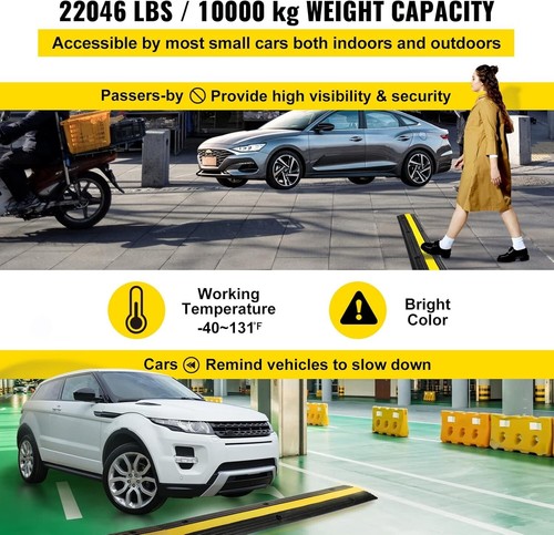 Connectable Heavy Duty Cable Cover Ramp - 22046 lbs Capacity for All Spaces - Picture 6 of 11