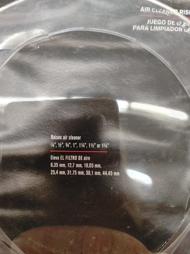 Spectre Adjust Air Cleaner Spacer 1/4", 1/2", 3/4", 1", 1 1/4", 1 1/2", 1 3/4" - Picture 6 of 9