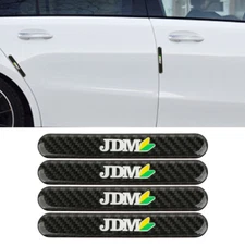 4X JDM Carbon Fiber Car Trunk Side Fenders Door Badge Scratch Guard Sticker