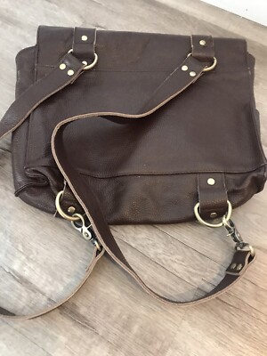 VERE VERTO Brown Repeto Leather Convertible Backpack 