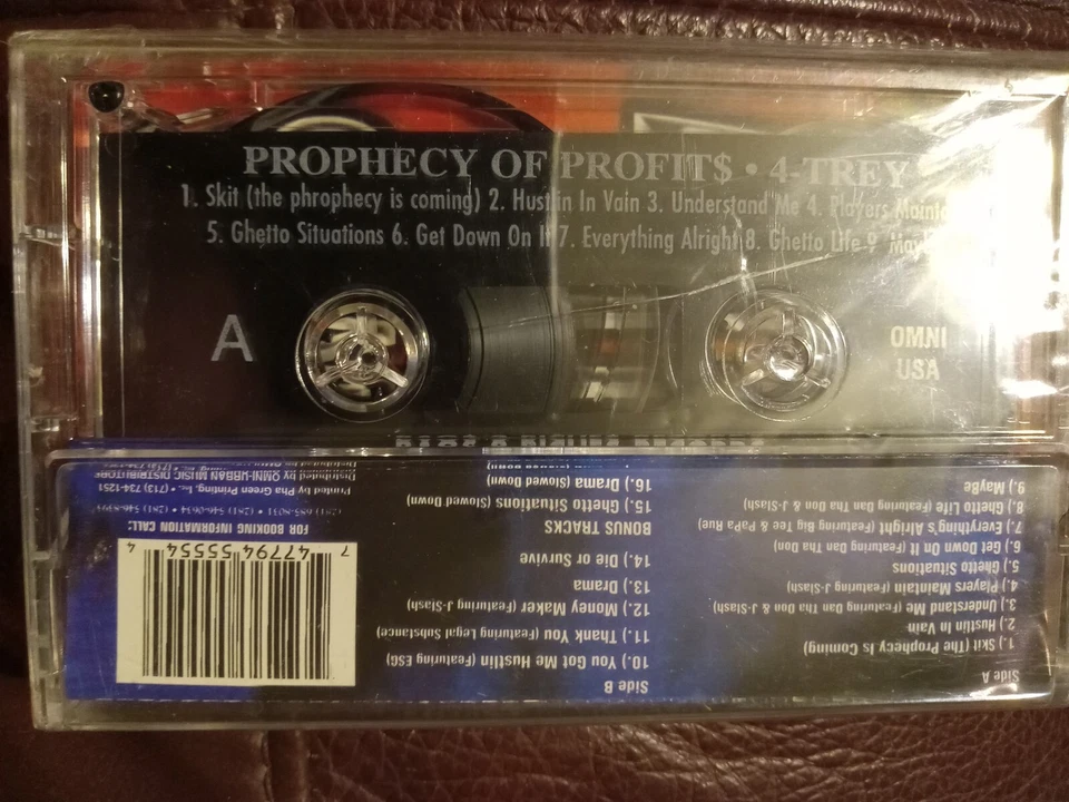 4-TREY Prophecy Of Profits SEALED Gangsta Rap Tape Texas G-Funk E.S.G. Big T  - Image 3 of 4