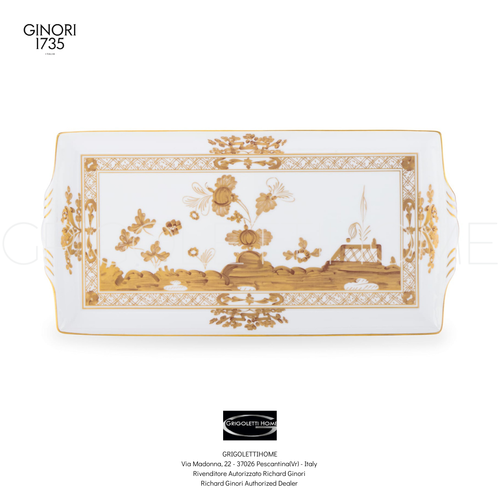Richard Ginori - Tesori Oriente Italiano Aurum - Vassoio rettangolare grande - 第 1/10 張圖片