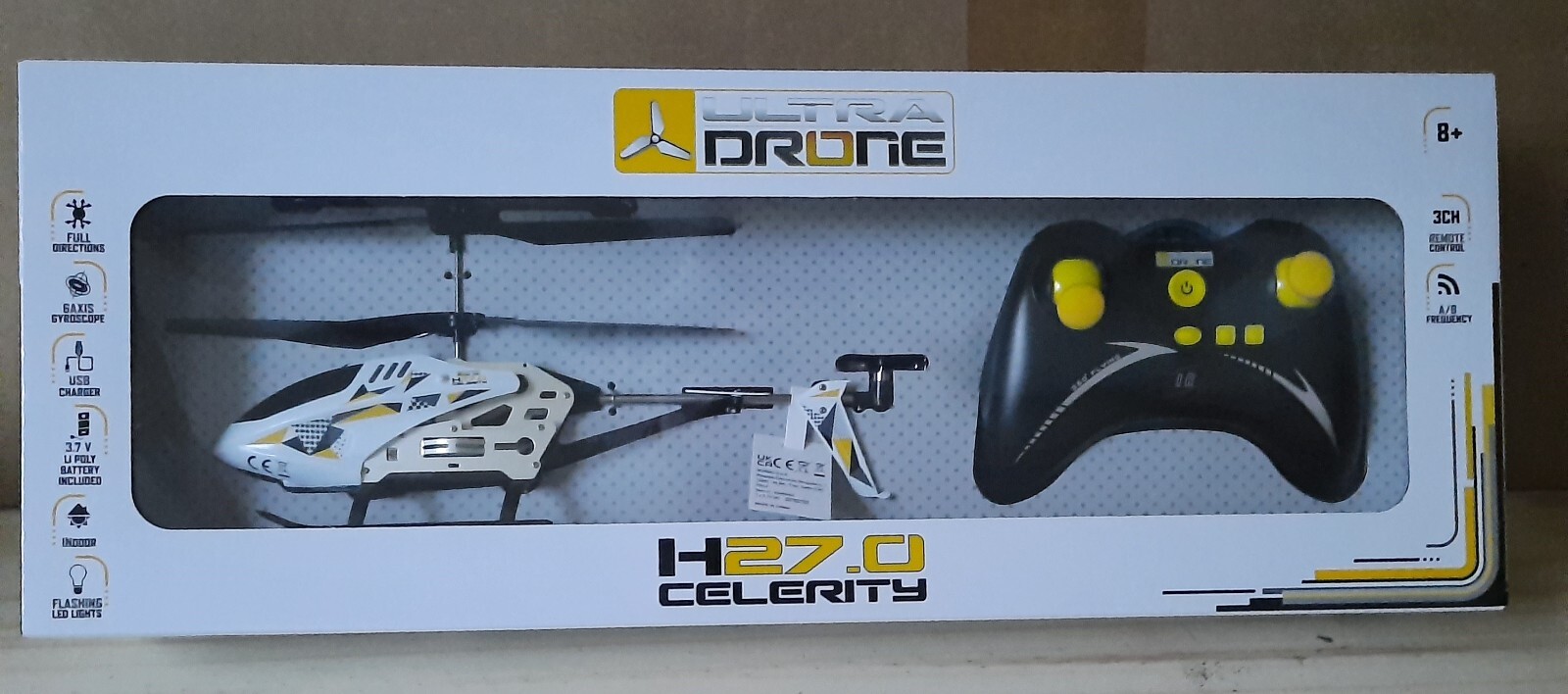 Hélicoptère radiocommandé H27.0 Celerity noir et blanc avec gyroscope intégré 3 canaux