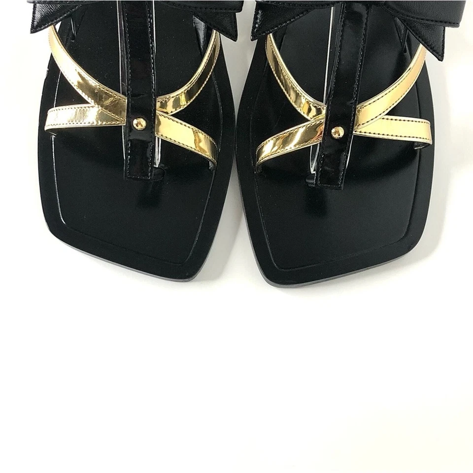 全新路易威登 2021 Fornasetti 蝴蝶结角斗士平底鞋 35 凉鞋 — 第 3/4 张图片