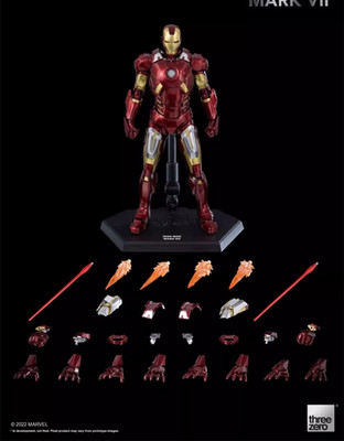 Threezero 3A 1/12 DLX Iron Man Mark 7 Action Figure 6.9  In Stock