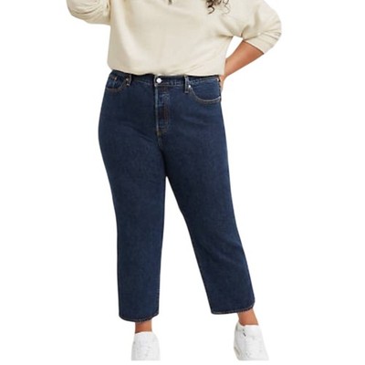 Levi's Premium Wedgie Straight Jeans Plus 18W NWT Medium Wash High Rise Button