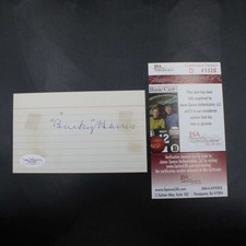 Bucky Harris Signed 3x5 Index Card Washington Senators Autograph JSA ZJ22871