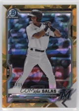2021 Bowman Chrome Draft Sapphire Gold 7/15 Jose Salas #BDC-169 f3p
