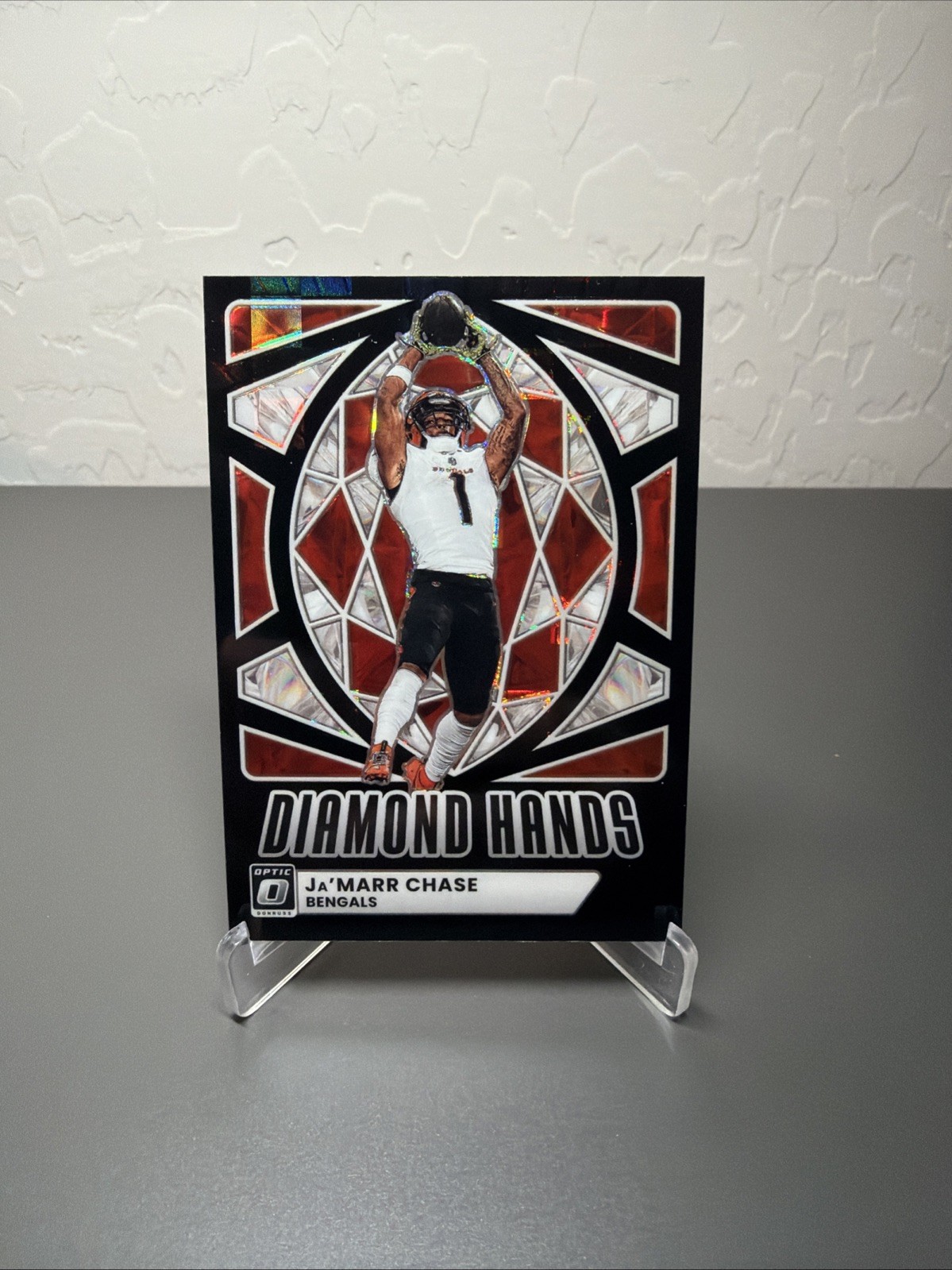 2025 Donruss Optic Ja'Marr Chase Diamond Hands Black Pandora /149 #6 Bengals