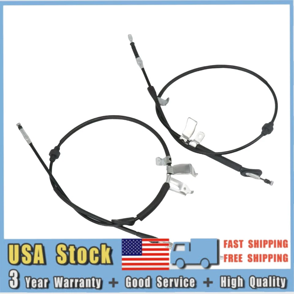 Par de cables de freno de estacionamiento traseros para Acura Integra 1994-1998 Honda Civic 1992-2000 Foto 3 de 4