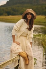 Reformation Prisca Elegant Cream Tulle Skirt Size M New With Tags