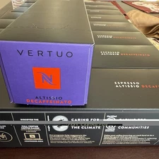 Nespresso Vertuo altissio DECAF pods 10 espresso capsules In Box