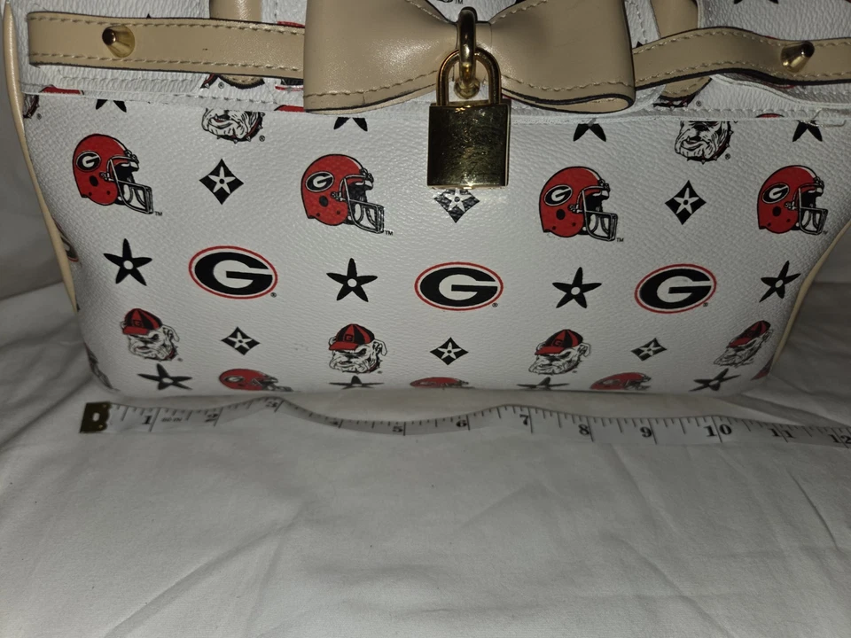 Cartera blanca Georgia Bulldogs con soporte para teléfono celular y bloqueo varios bolsillos Foto 3 de 4