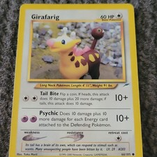 Pokémon TCG Girafarig 66/105 Neo Genesis Common Regular EN Basic 60HP Unlimited