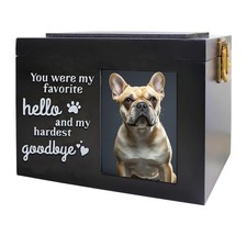 Pet Memorial Urns for Dog or Cat Ashes Ashes Box, Wooden Funeral Cremation Ur...