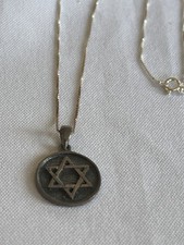925 Sterling Silver Star of David pendant with 18'' 925 Sterling Silver Chain