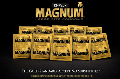 #ad Trojan Magnum Large Size Condoms 12 Pack – Premium Latex Original Gold $14.99