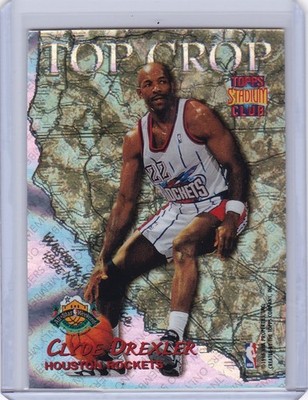 1996 Stadium Club Top Crop Basketball Card #TC8 Clyde Drexler, Glen Rice - MM-Mt