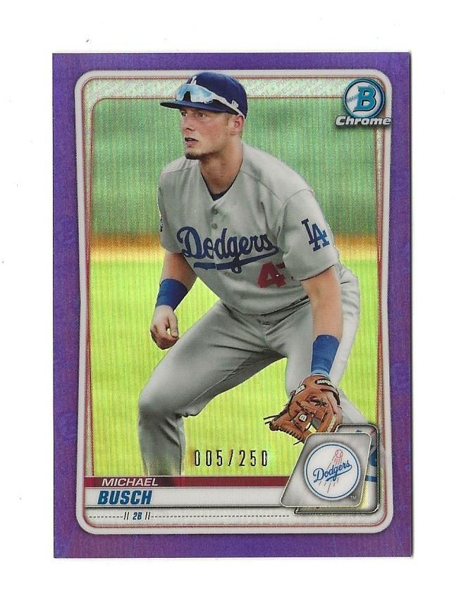 2020 Bowman Chrome Prospects MICHAEL BUSCH Purple Refractor #5/250