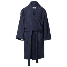 A2Z 4 Kids Towelling Robe Cotton Navy Bathrobe Dressing Gown Unisex 5-13 Years