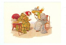 TWO DRESSED PARROTS IN DRESSES-ANTHROPOMORPHIC-CA. 1898-4X6-REPRO(GOOD-142*)