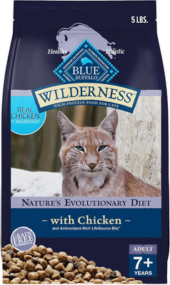 Wilderness Natural Mature Dry Cat Food for Cats 7+ Years, High-Protein and Grain