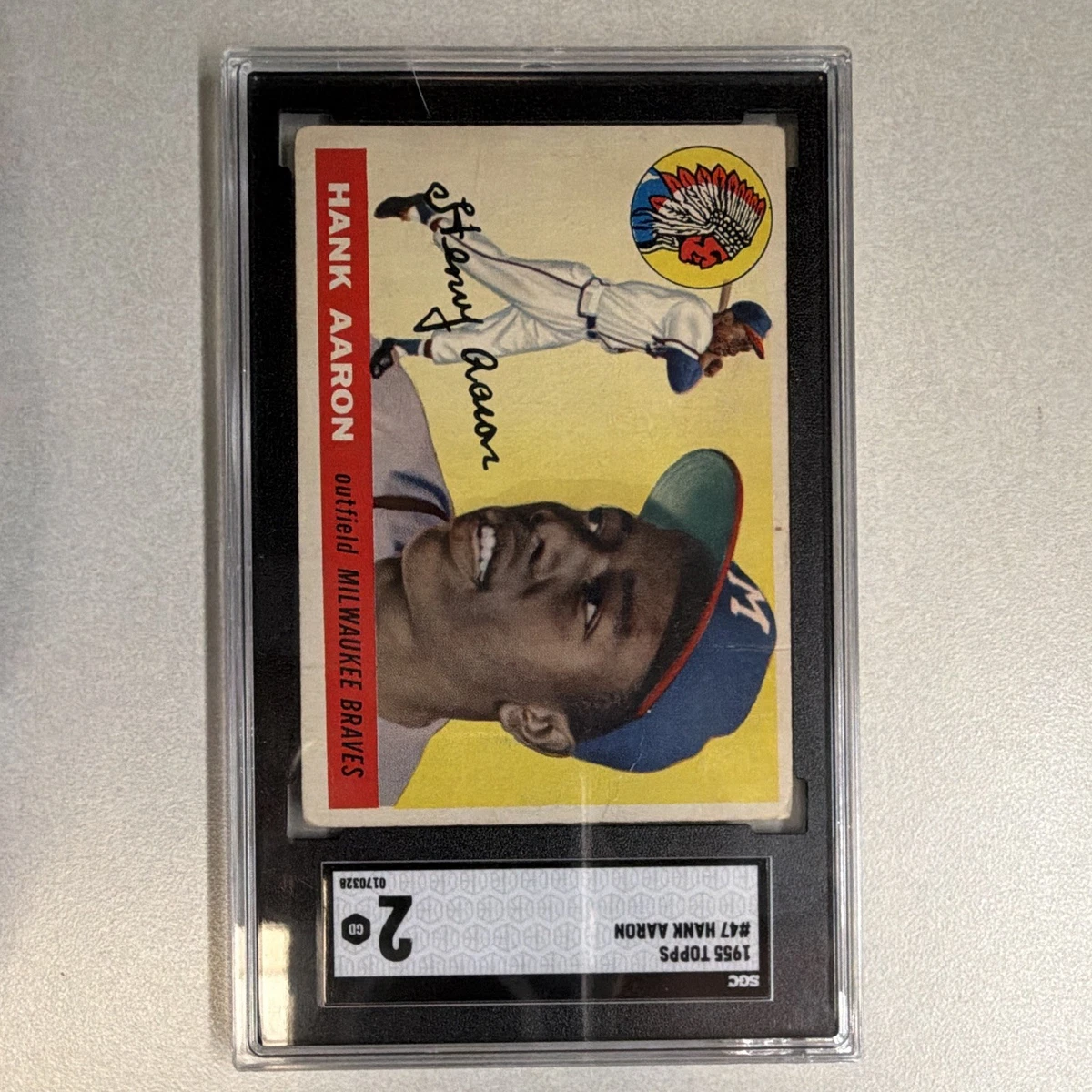 25+ Hank Aaron 1955 Season Baseball Sports Trading Cards