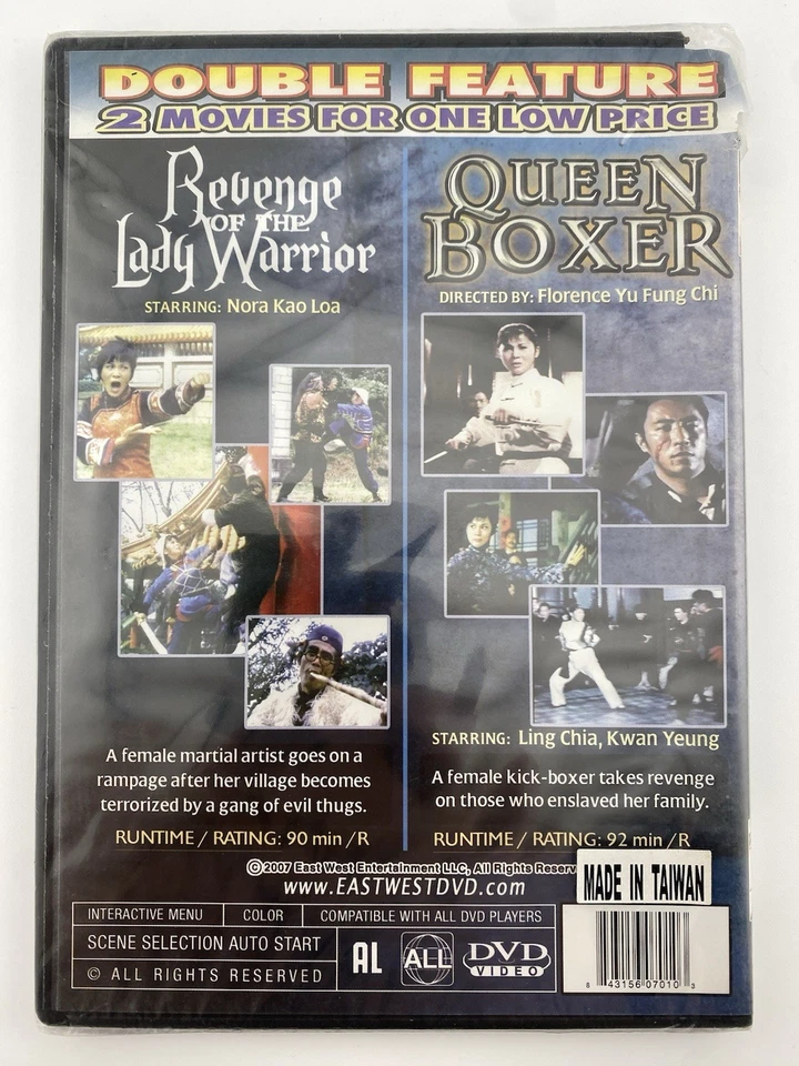Double Feature Martial Arts Revenge Of The Lady Warrior And Queen Boxer Dvd - Image 2 of 3