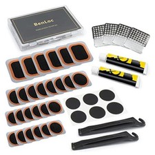 Bike Tire Repair Kit, Bycicle Inner Tube Puncture Patch Kits, Vulcanizing BLACK