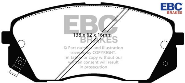 EBC Brakes DP21809 Bremsbelagsatz FüR Scheibenbremse Bremsbelagsatz-image