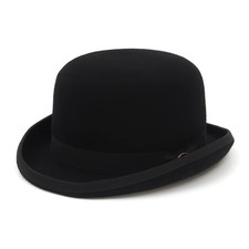 100 Wool Felt Derby Hat for Men Women Party Formal Fedora Bowler Hat Costume Ma