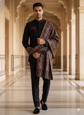 Men  s Original Kani Woven Shawl  Pure Pashmina Silk  Full Size Luxury Kashmiri