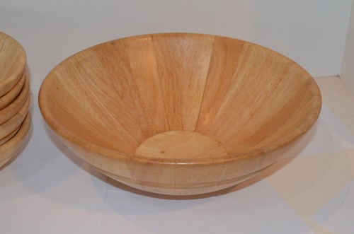 Moderne Dansk jhq hellblonde Holz Salatschüssel 6-teiliges Set modern - Bild 5 von 8