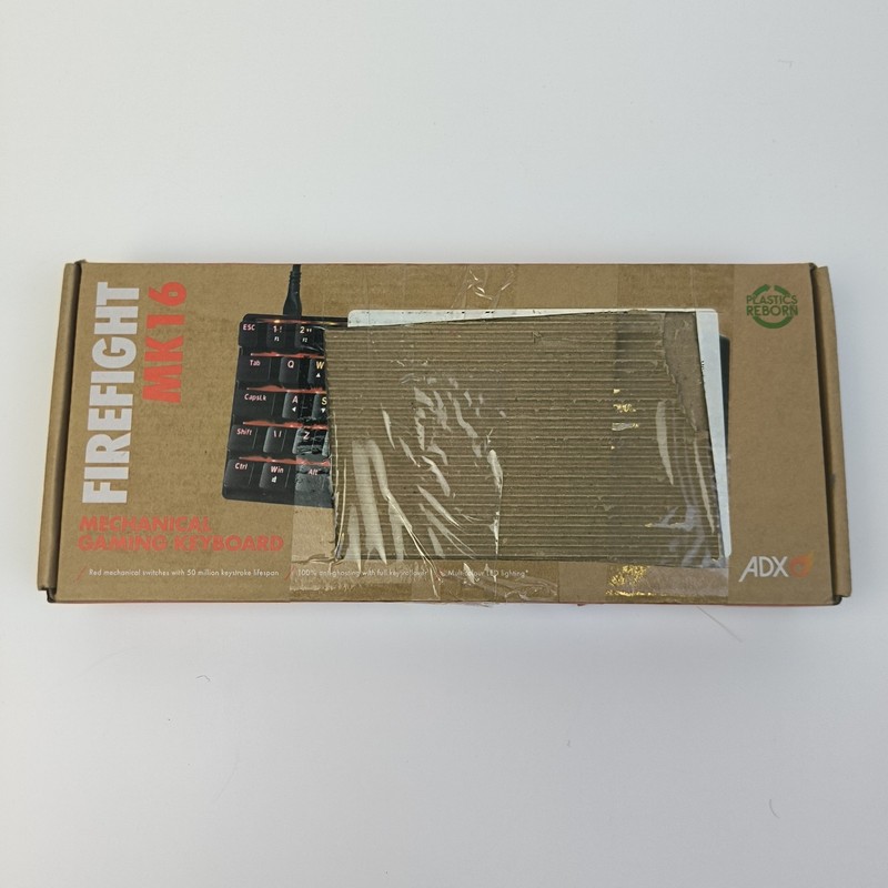 ADX "FIREFIGHT MK16" TKL Mechanical Gaming Keyboard Black Very Good Condition TT