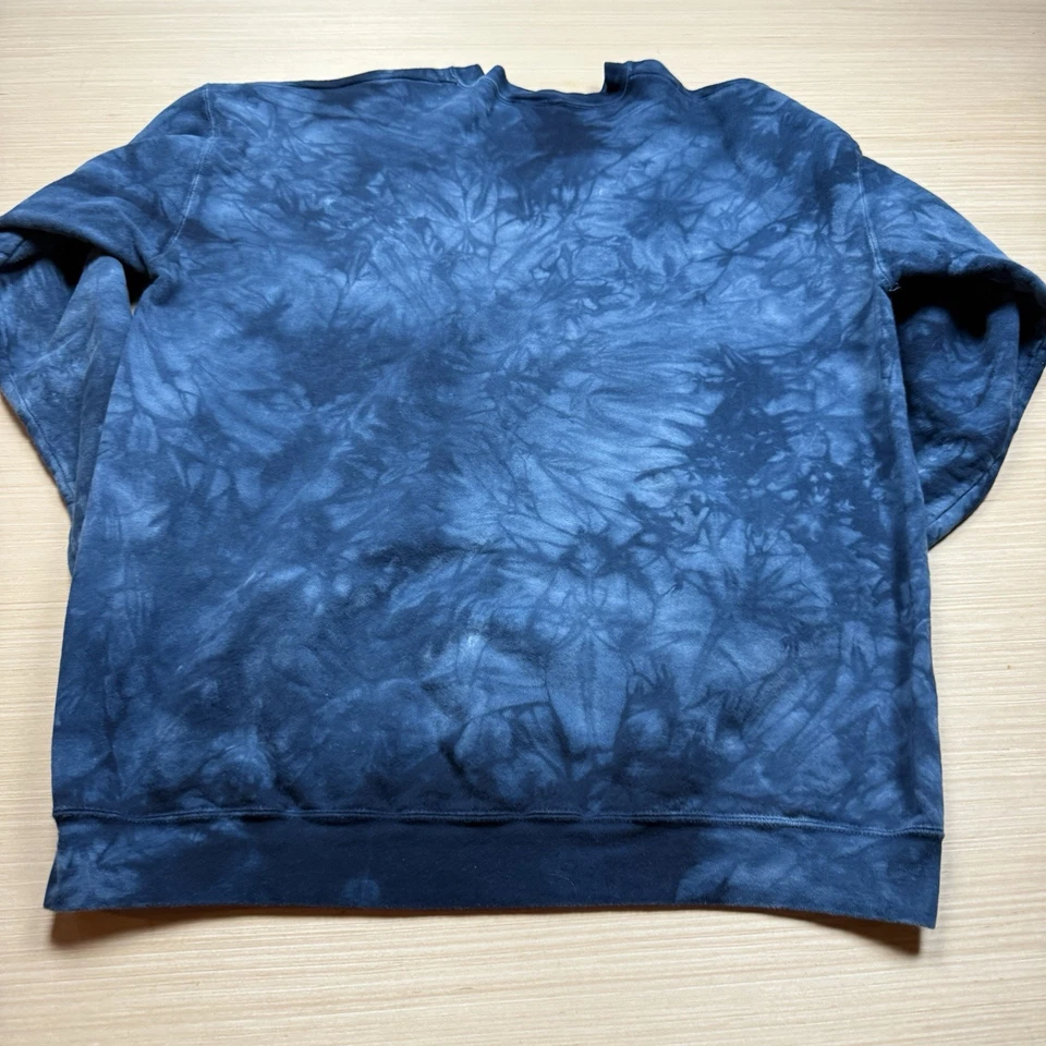 Vintage 90s Tie Dye Peace Sign Love Smiley Face Sweatshirt Tie Dye XL Hippie - Image 4 of 4