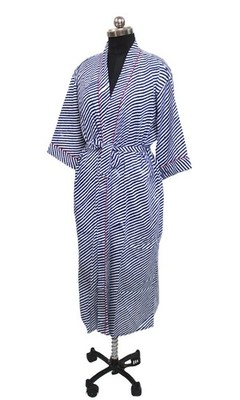 Indian Hand Block Long Kimono 100% Cotton Dress 100% TARRIF FREE 0% CHARGE KM-73