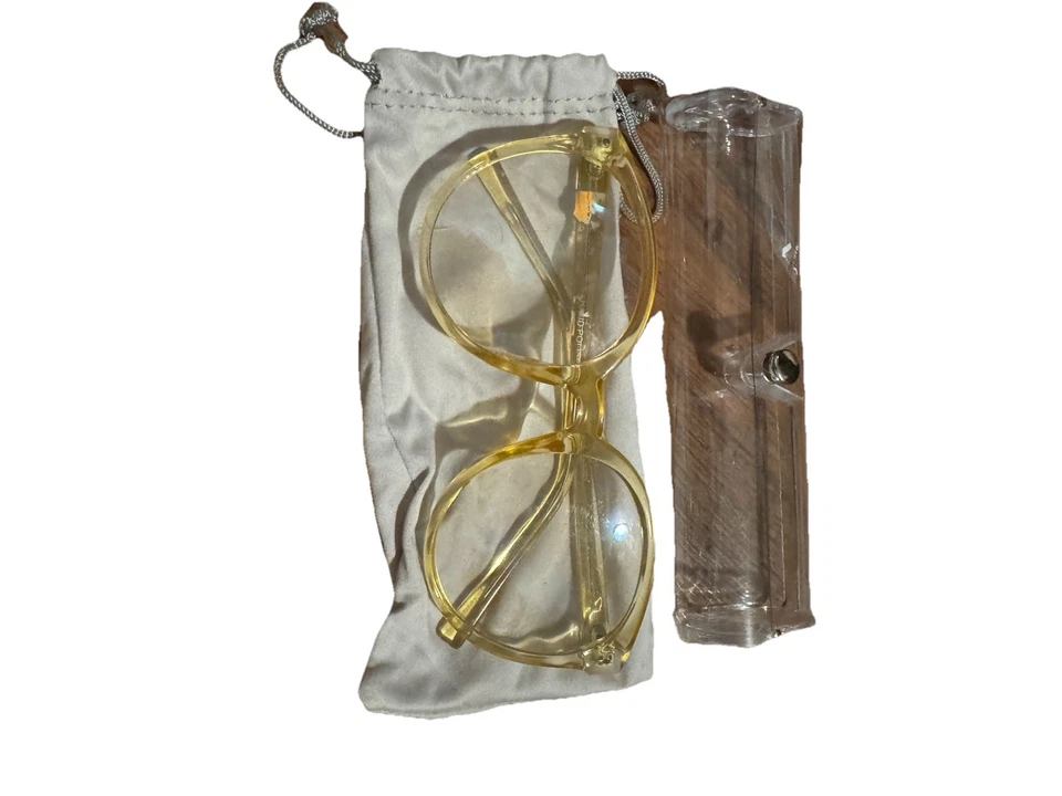 Gafas redondas doradas de colección lentes transparentes Foto 3 de 4