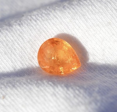 3.05 Carat Pear Cut Natural Fanta Orange Soda Color Spessartite Garnet Gemstone