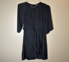 Little Black Dress Vince Camuto Draped Sleeve Front Tie Key Hole Dress Size 0