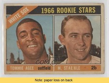 1966 Topps 1966 Rookie Stars Venezuelan Tommie Agee Marv Staehle #164 READ n8a