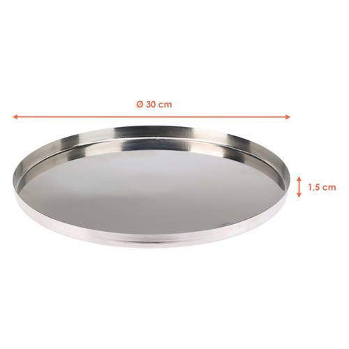 Kerzen Tablett aus Metall 30 cm - 2 Farben - Deko Geschenk Servier Obst Teller - Bild 2 von 5