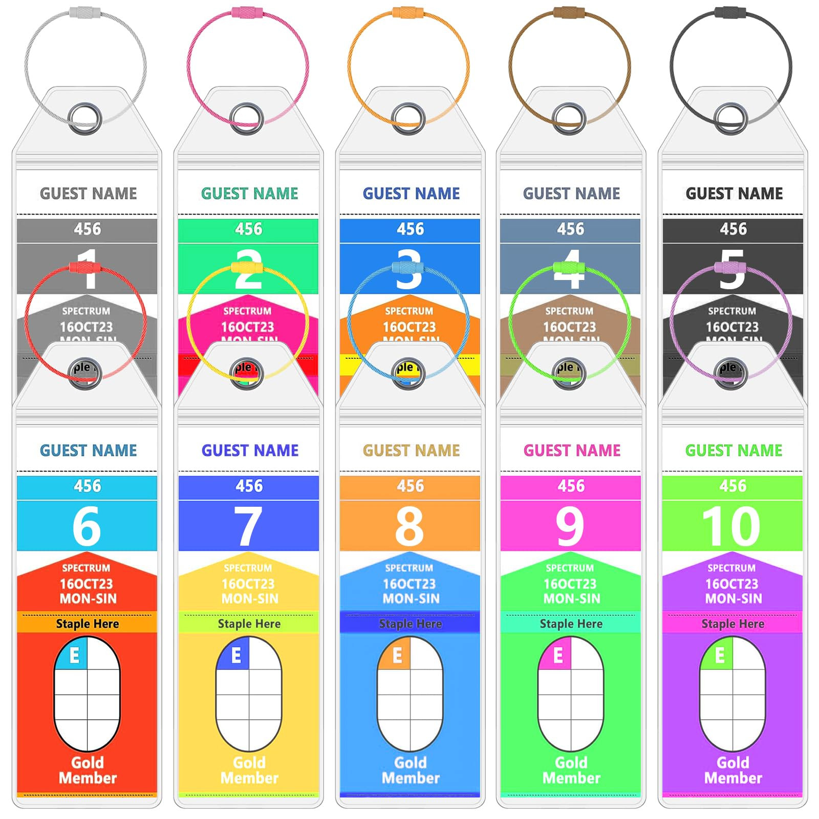 10 Pack Cruise Luggage Tags, Cruise Ship Tag Holder Essentials, Clear Plastic...