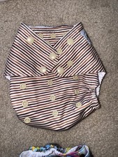 Teddy Tails brown stripe pocket diaper OS 370 