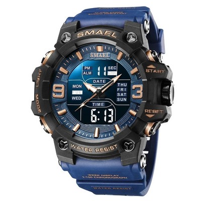 SMAEL 8049 Men's Sport Watch Dual Display LED Quartz Waterproof 50M Alarm