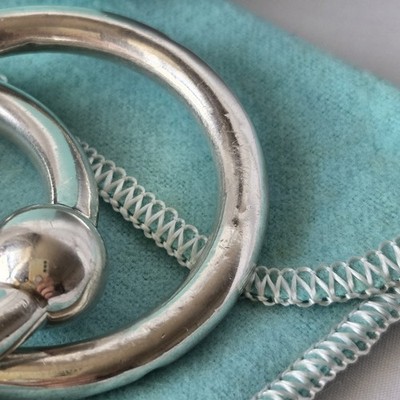 Tiffany & Co Sterling Silver 925 Baby Double Hand Rattle Teething