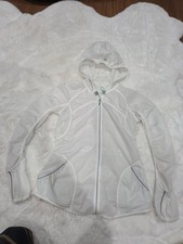 Lululemon Fast  Free jacket White Womens Size 4 Full Zip Windbreaker